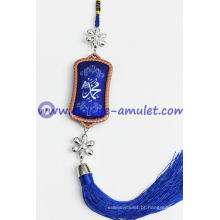 Beautiful Car Decorative Blue Oblong Islamic Allah Car Hanging Ornament Muslim Art